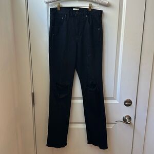 Alice + Olivia Jeans black high rise mom jeans
